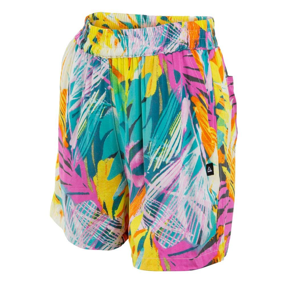 Short Kids Regular Fit Leaves Multi Yellow