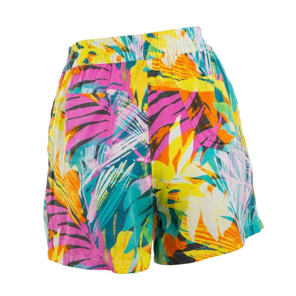 Short Kids Regular Fit Leaves Multi Yellow