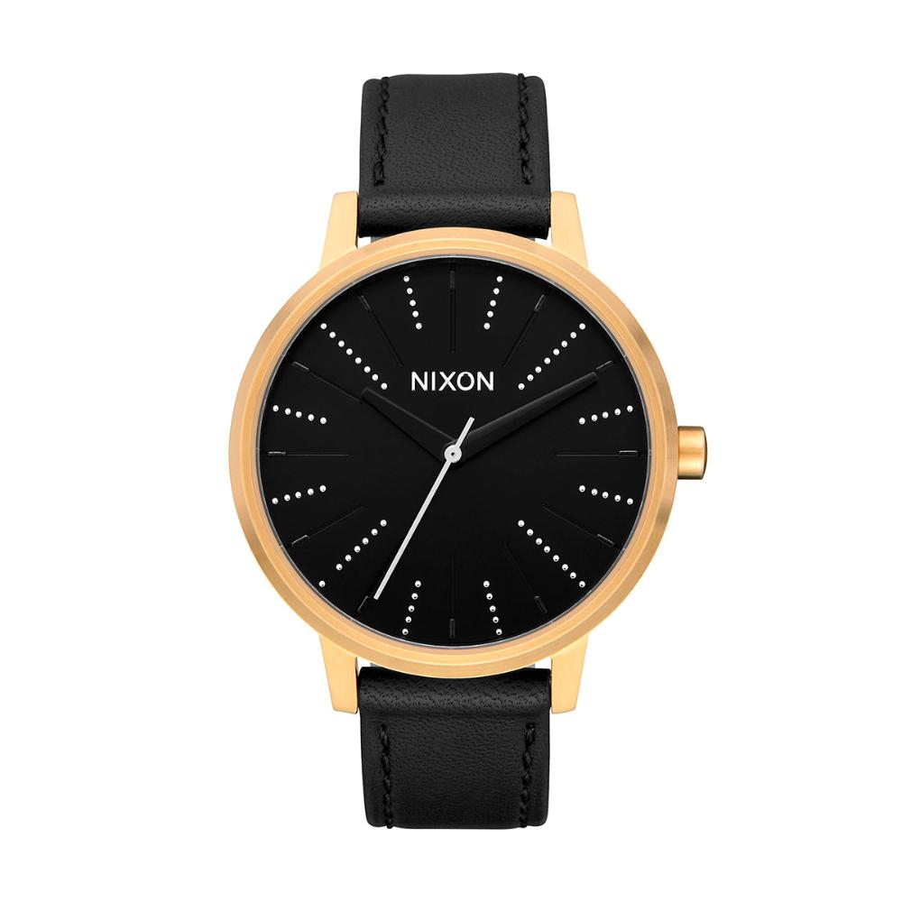 Reloj Kensington Leather Dorado Nixon