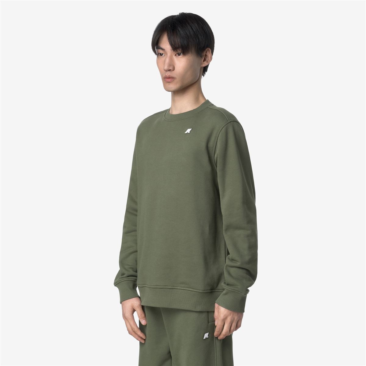 Polerón K-Way Men Baptiste French Terry Green Lichen