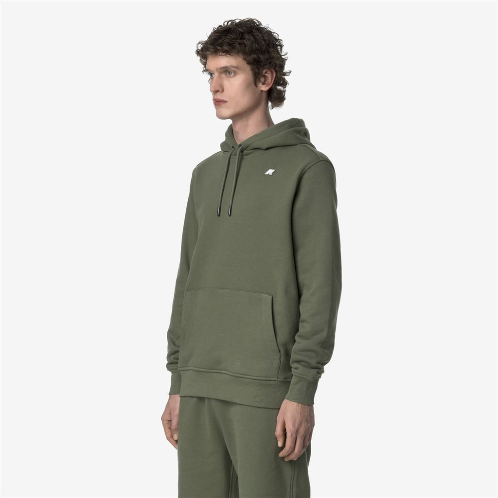 Polerón K-Way Men Barnie French Terry Green Lichen