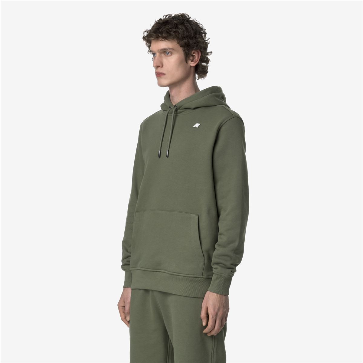 Polerón K-Way Men Barnie French Terry Green Lichen