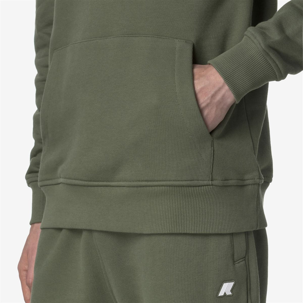 Polerón K-Way Men Barnie French Terry Green Lichen