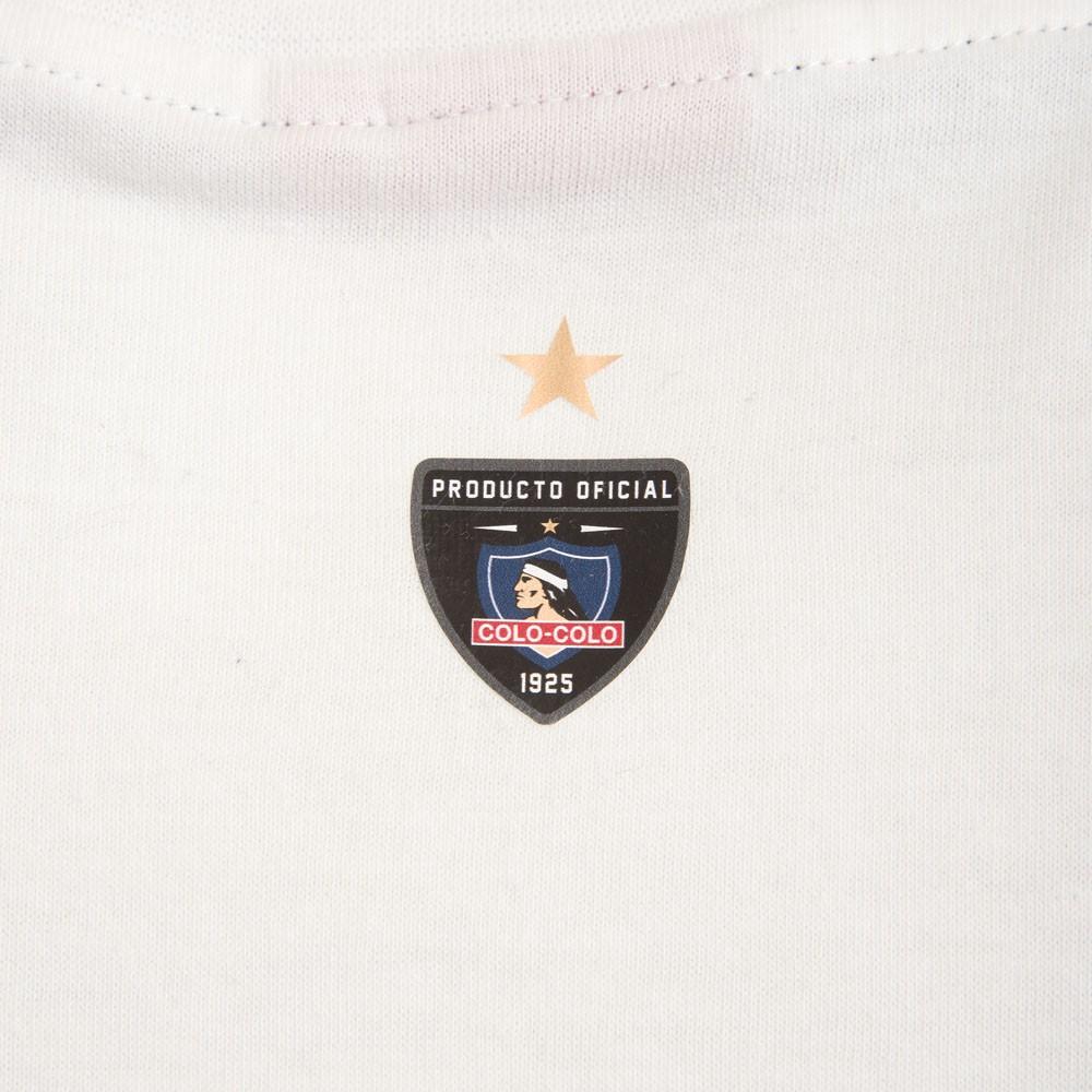 Polera Colo Colo Urbano Escudo Front White
