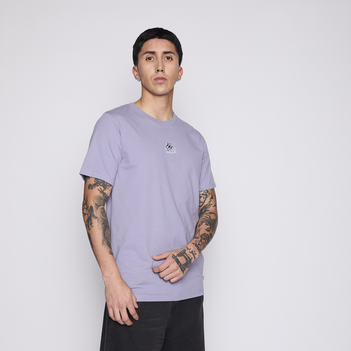 Polera Kappa Men Violet Omini Black