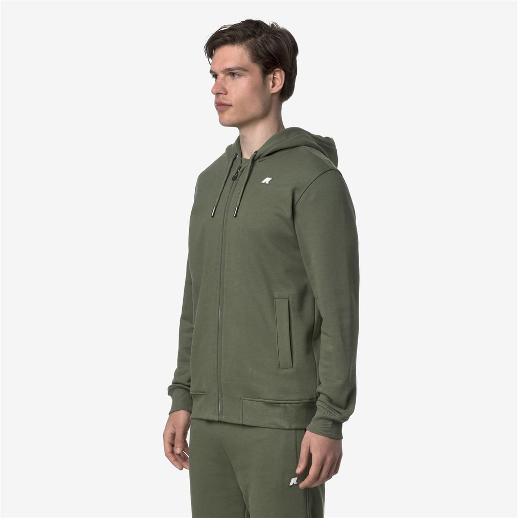 Poléron K-Way Men Anthony French Terry Green Lichen