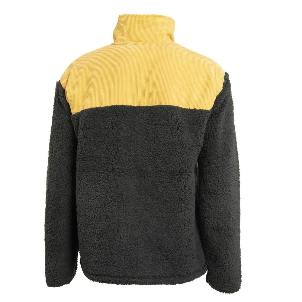 Poleron Women Sherpa Black Yellow
