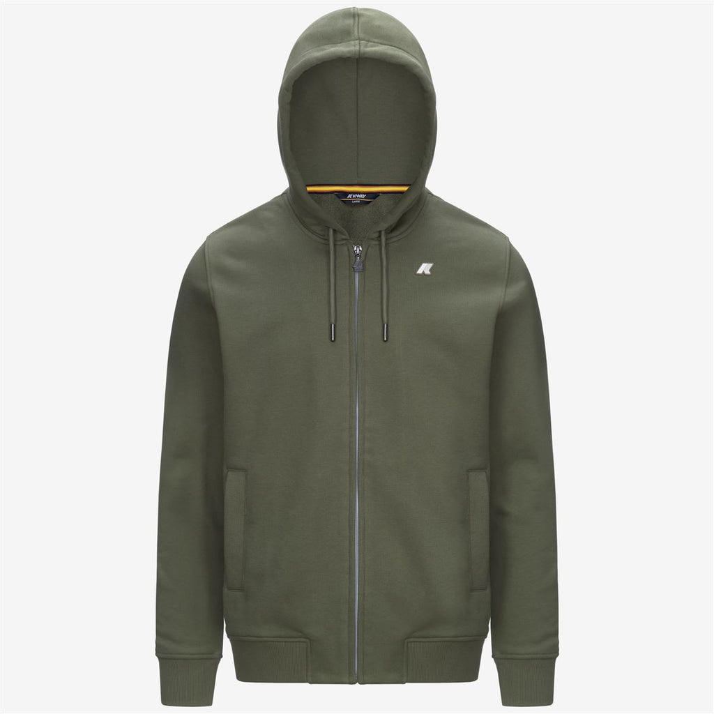 Poléron K-Way Men Anthony French Terry Green Lichen