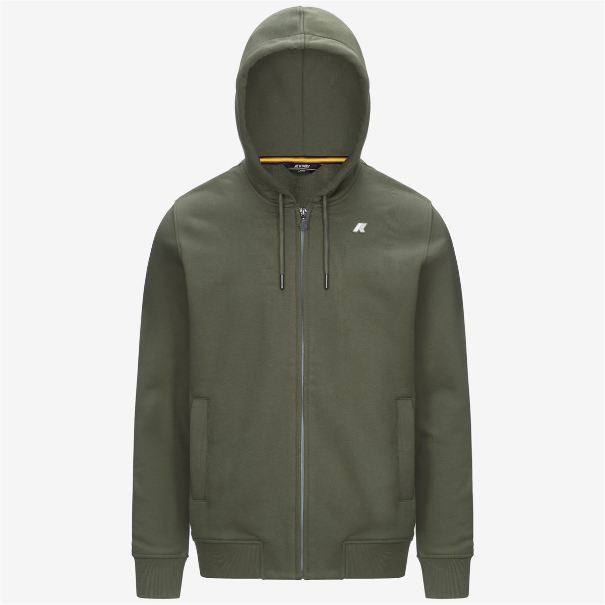 Poléron K-Way Men Anthony French Terry Green Lichen