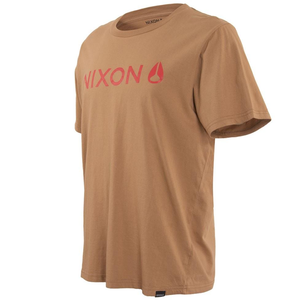 Polera Men Brown Logo Front Red