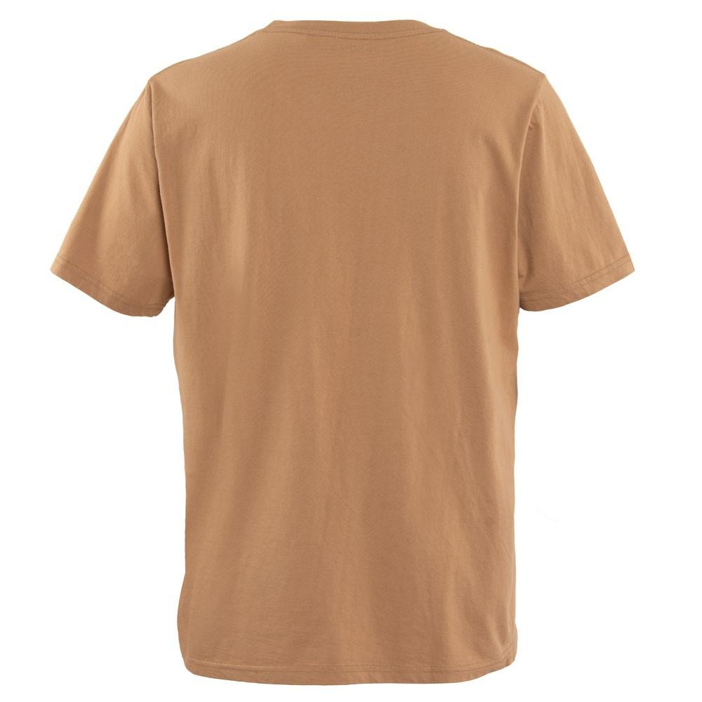 Polera Men Brown Logo Front Red