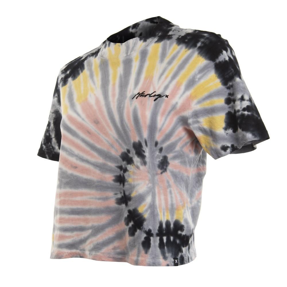Croptop Mock Neck Tee Vintage Multicolor Hurley