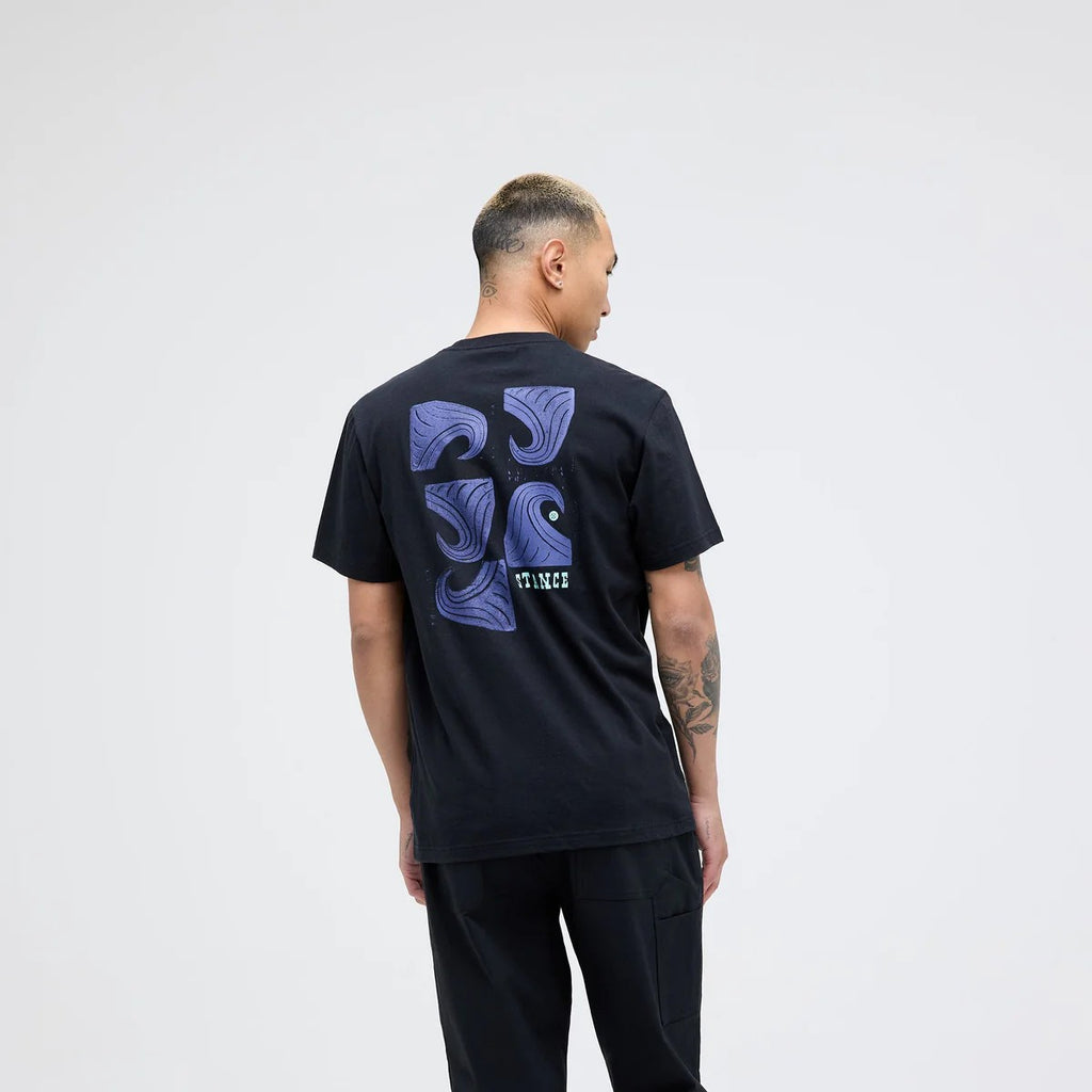Polera Stance Stacked Swell Black