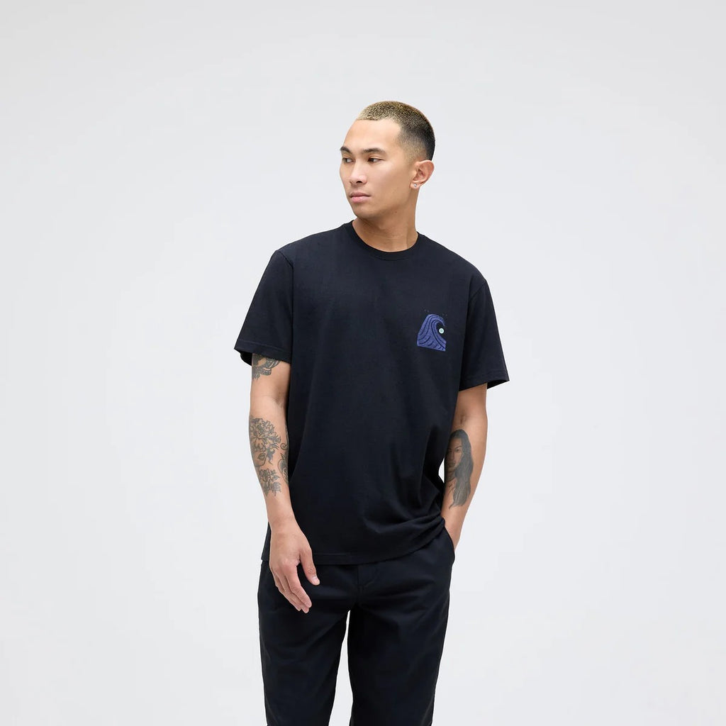 Polera Stance Stacked Swell Black