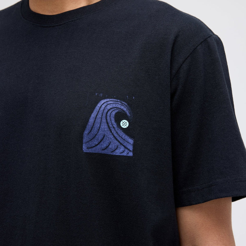Polera Stance Stacked Swell Black