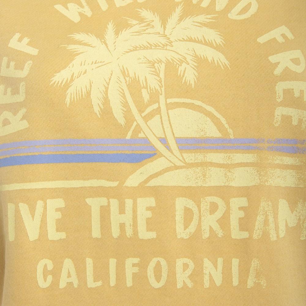 Poleron Crop Women Live the Dream Yellow