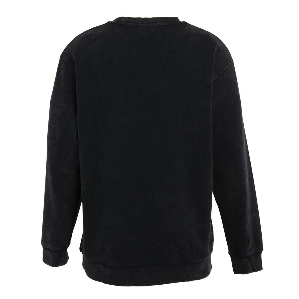 Poleron Men Crew All Black Logo Front