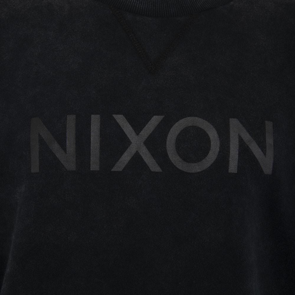 Poleron Men Crew All Black Logo Front