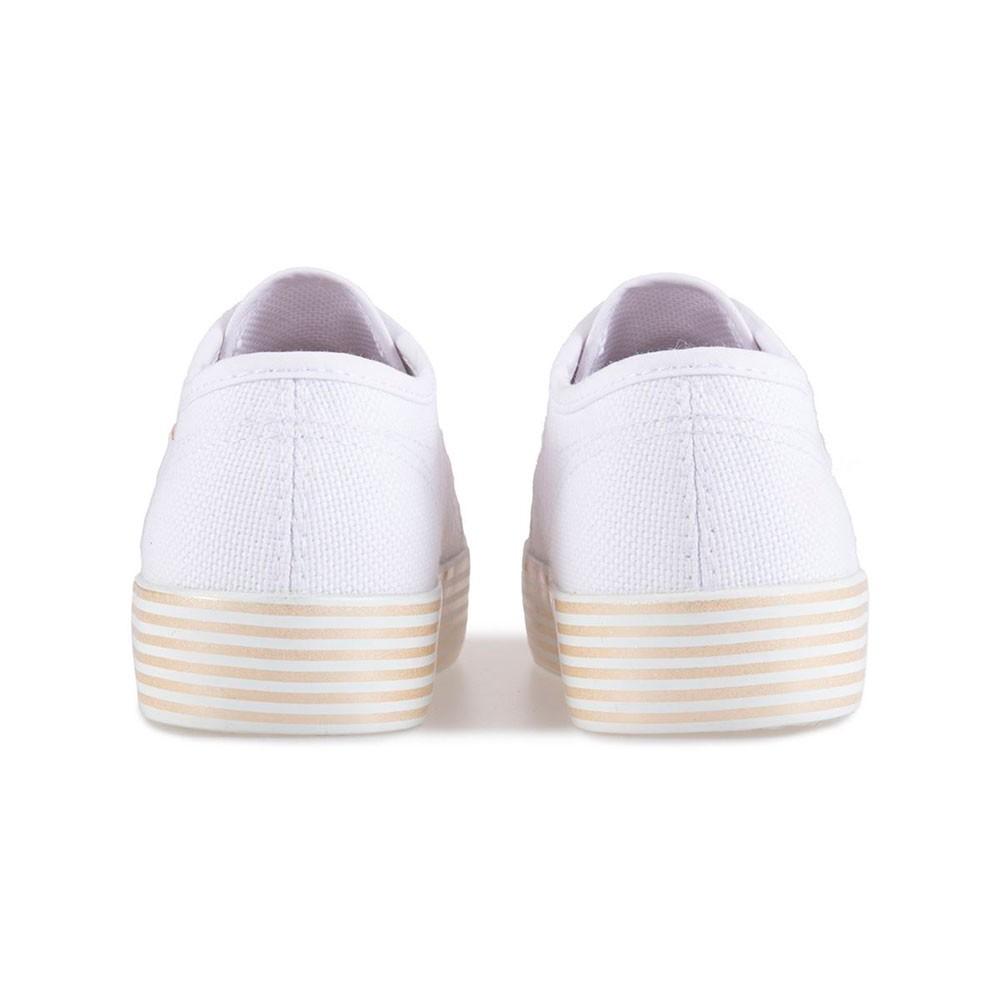 Zapatilla 2730 Kids PRINT Platform White Gold Superga