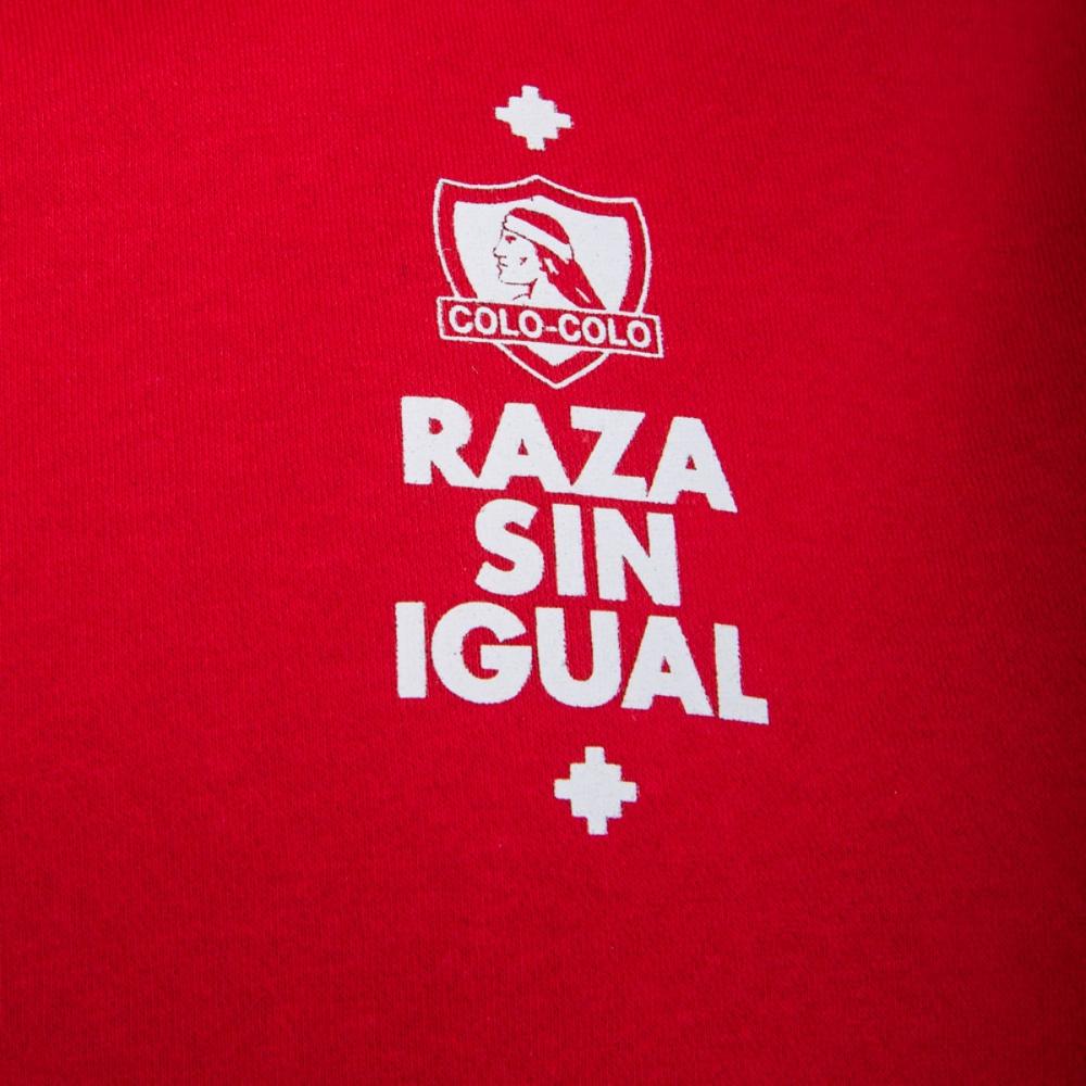 Poleron Colo Colo Urbano Zipper "Raza Sin Igual" Rojo