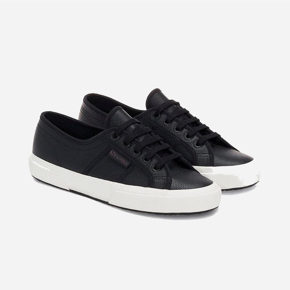 Zapatilla 2750 Tumbled Leather Black Avorio