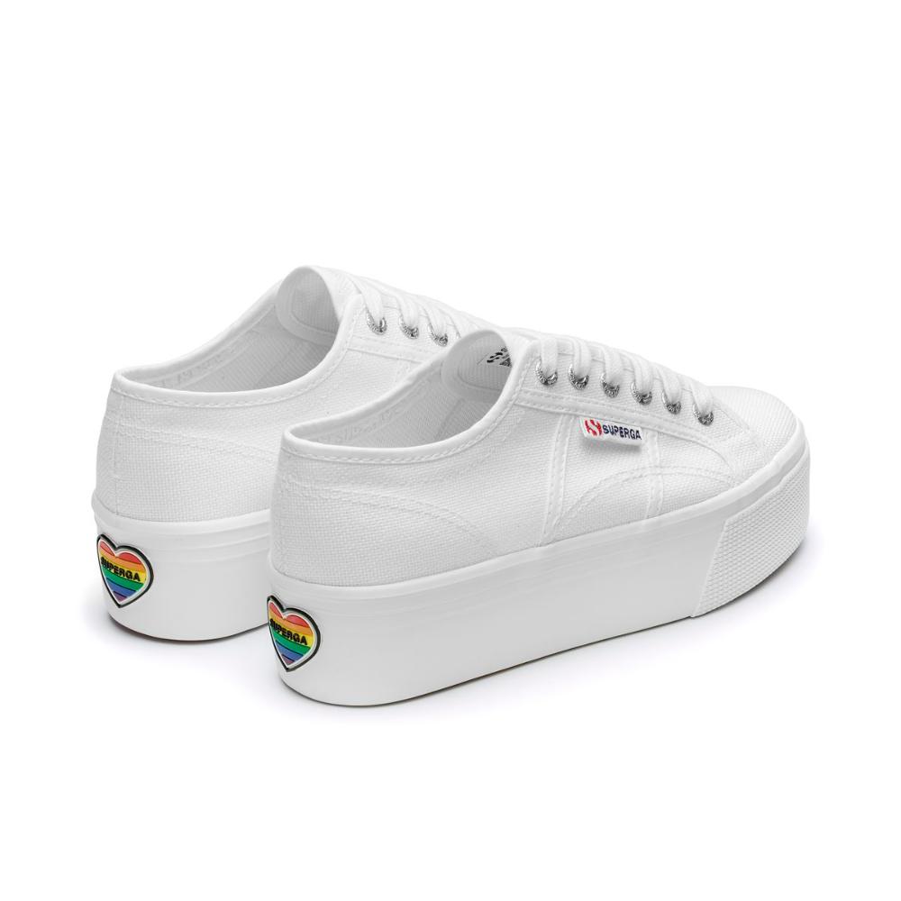 Zapatilla 2790 Heart Heel Pattern White Multi