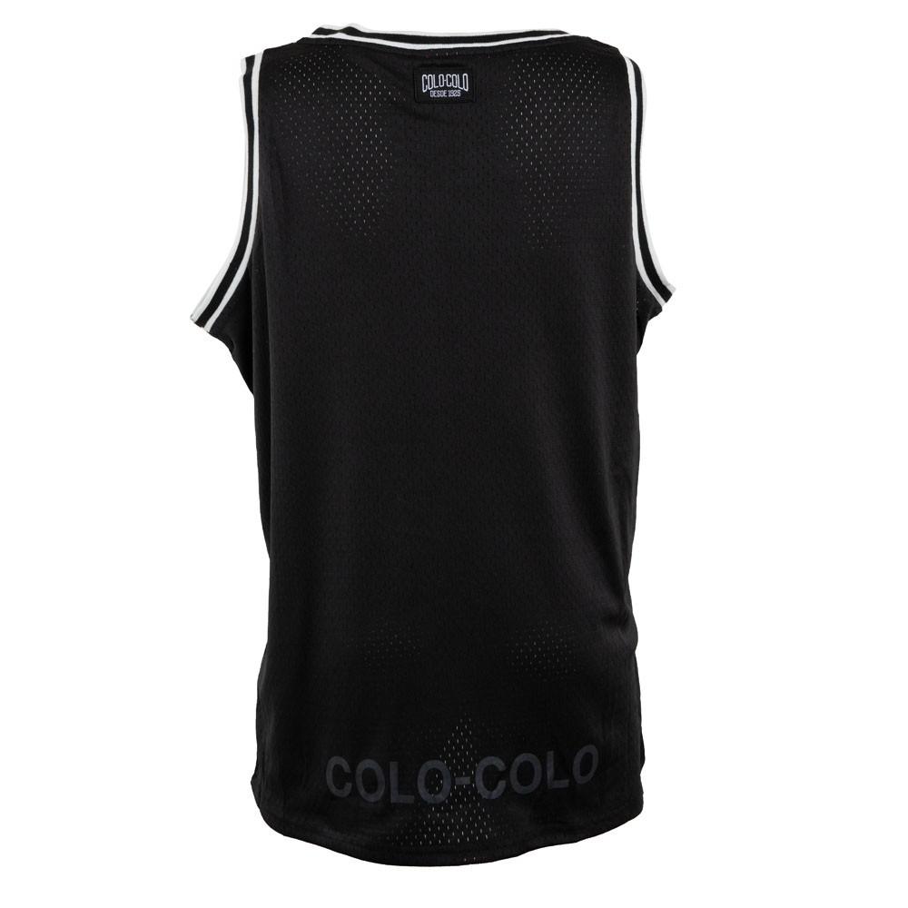 Polera Colo Colo Urbano tank "Escudo Gris" Negra