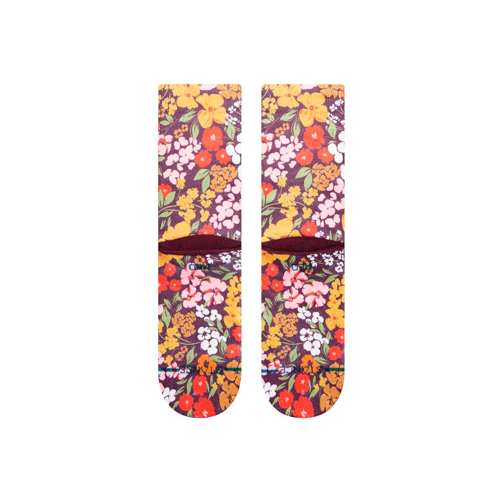 Stance Sock Women Ditz Crew Burgundy
