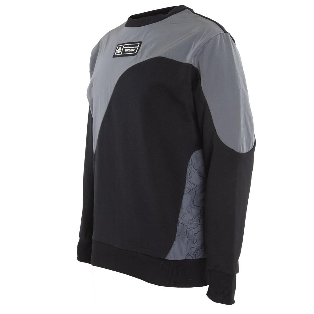 Poleron Men Authentic Crew Tech Velfend Black Darksmoke Grey