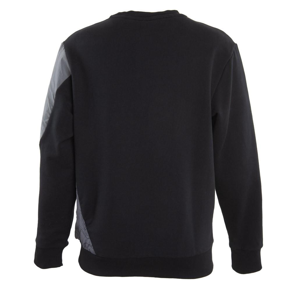Poleron Men Authentic Crew Tech Velfend Black Darksmoke Grey