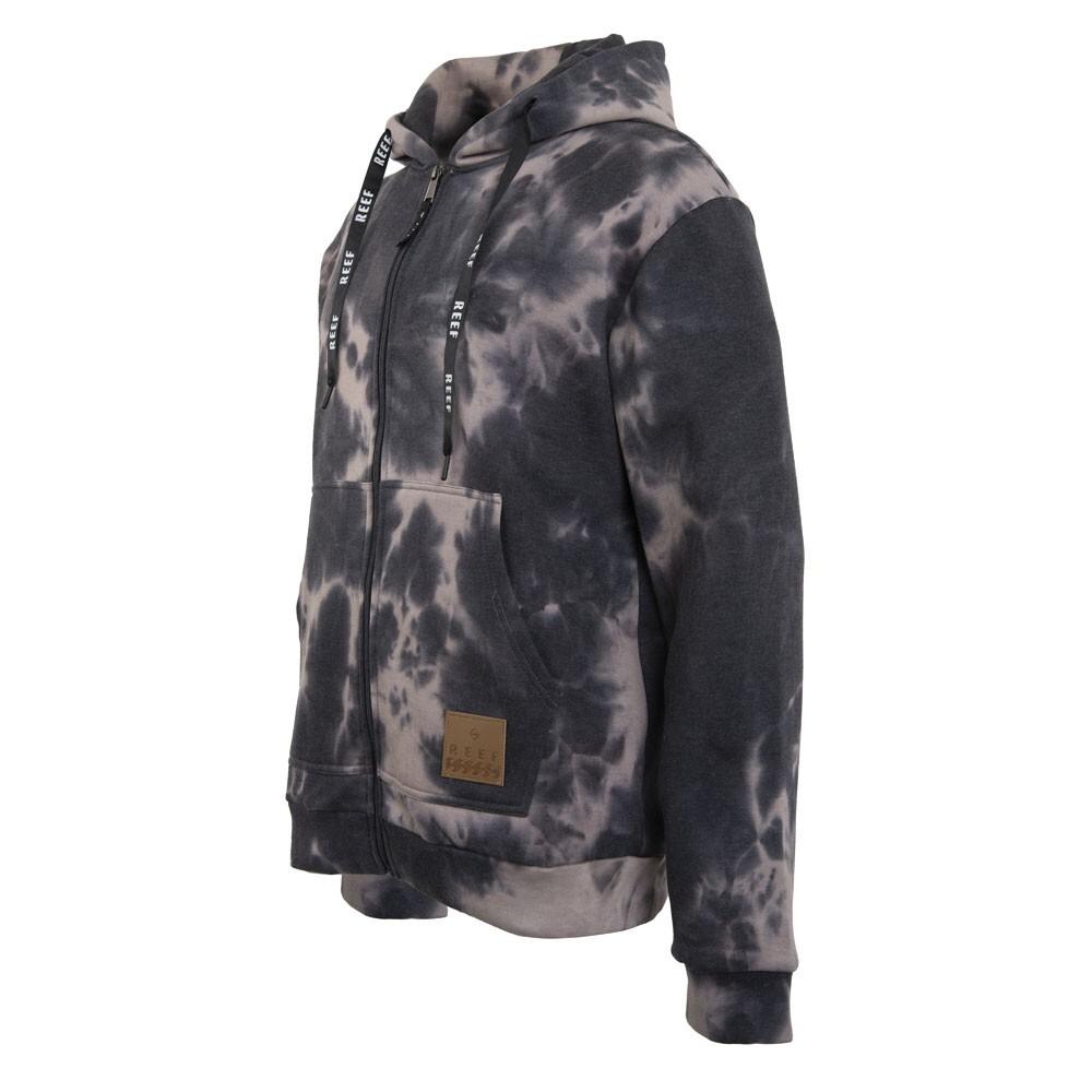 Polerón Men Full Zipper Tie Dye Beige Black