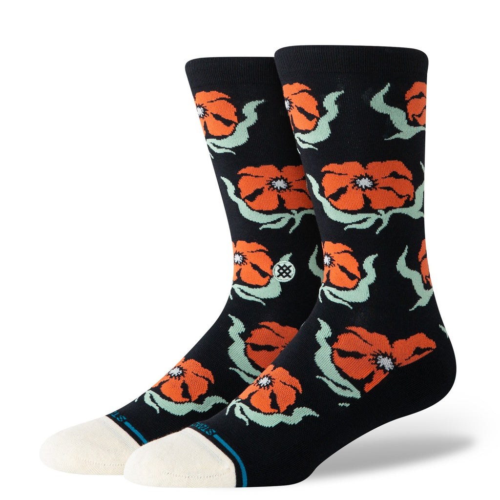 Stance Sock Men Broadcast Floral Crew Black