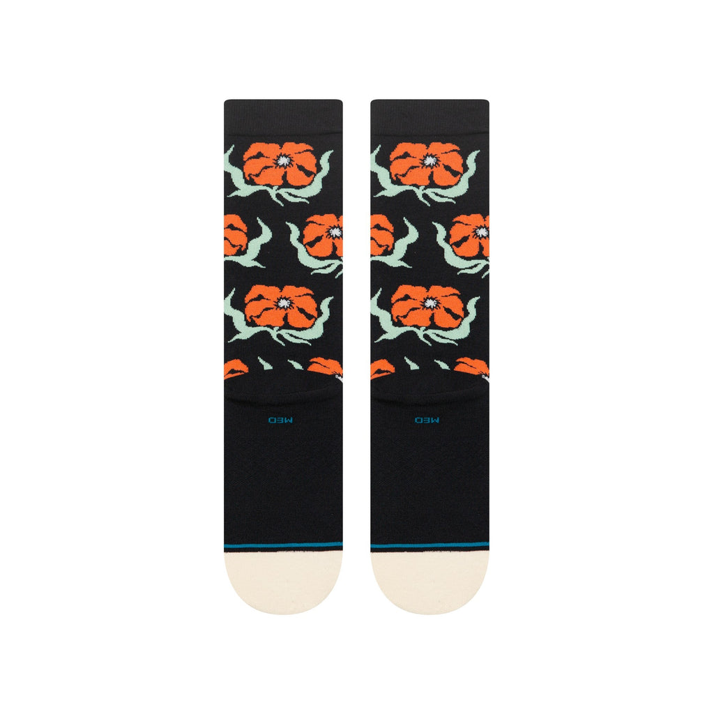 Stance Sock Men Broadcast Floral Crew Black
