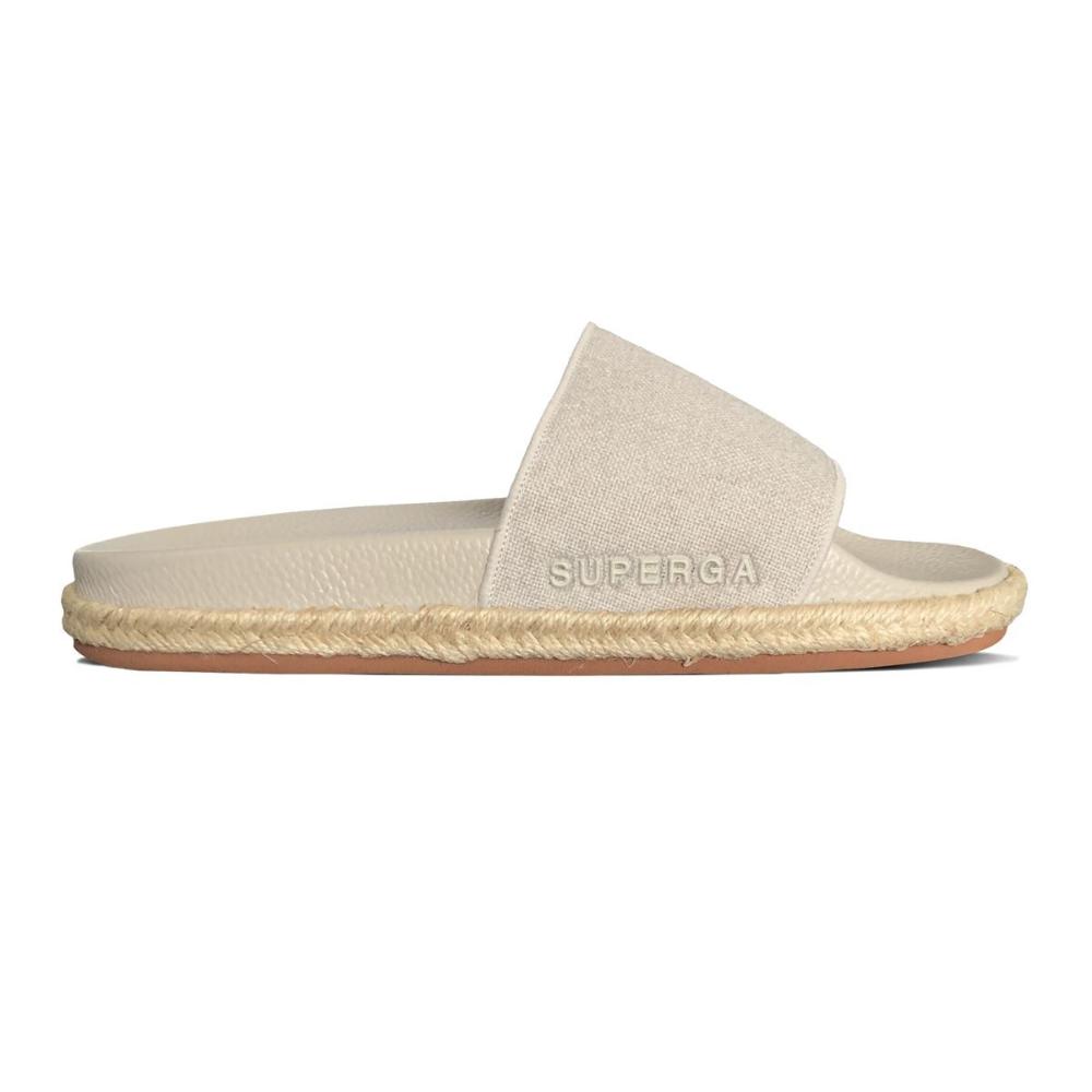 Sandalia 1908 Slides Organic Canvas Rope Red Beet Superga