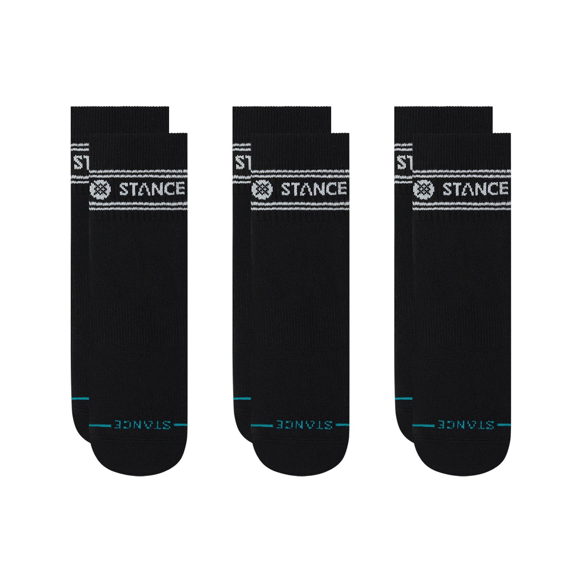Stance Sock 3 Pack Quarter Vital Black
