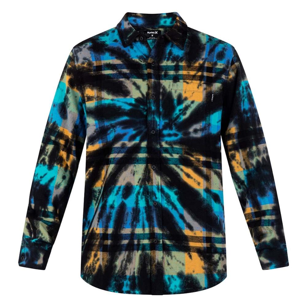 Camisa Portland Tiedye Aqua Black