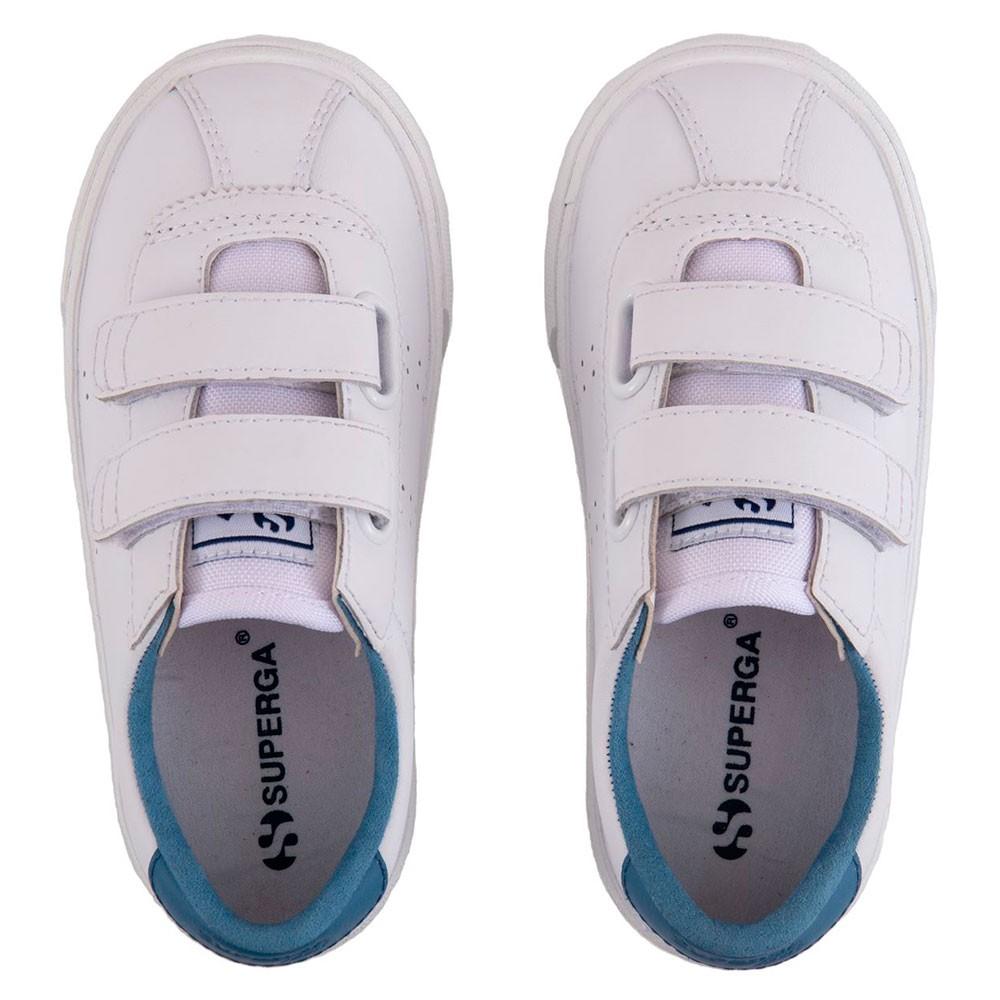 Zapatilla 2843 Kids CLUB STRAPS Act White Blue Superga