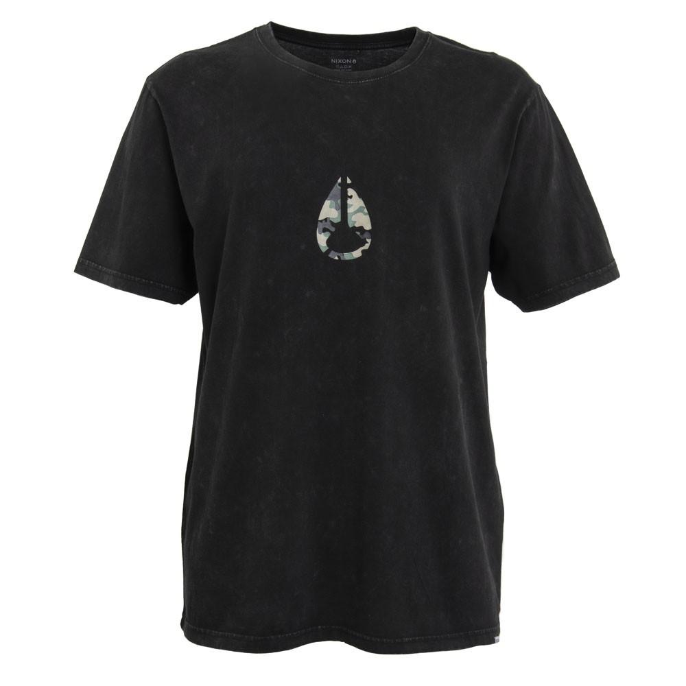 Polera Men Regular Fit Black Logo Camo