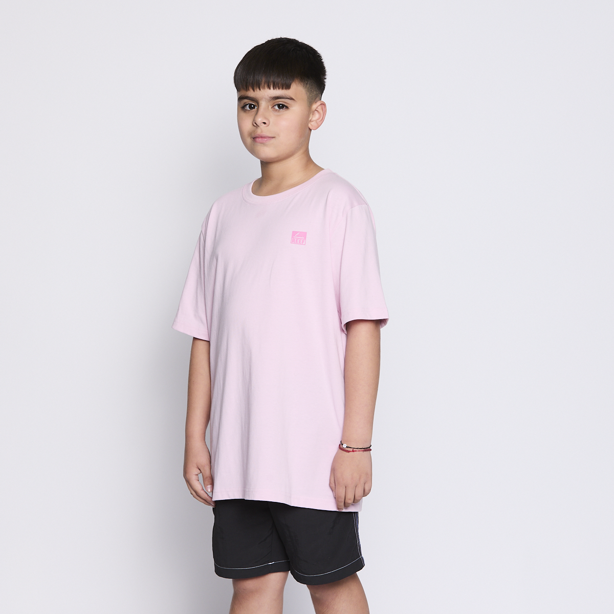 Polera Reef Kids Pink Logo Back