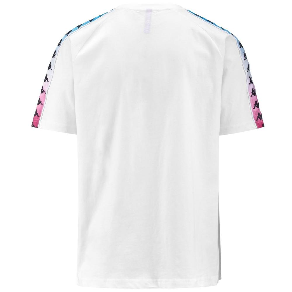 Polera Men Banda Coen Degrade White Turquiose Fuxia