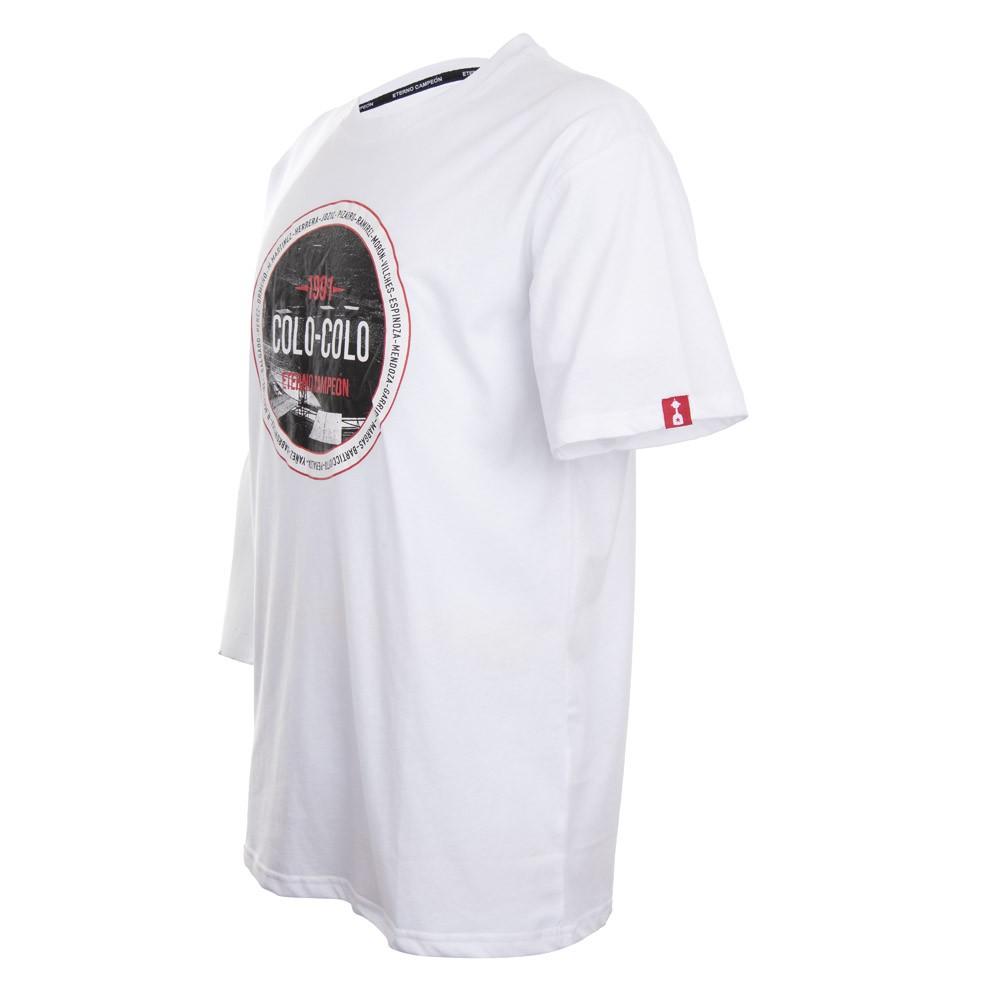 Polera Colo Colo Urbano " Eterno Campeón" Blanco