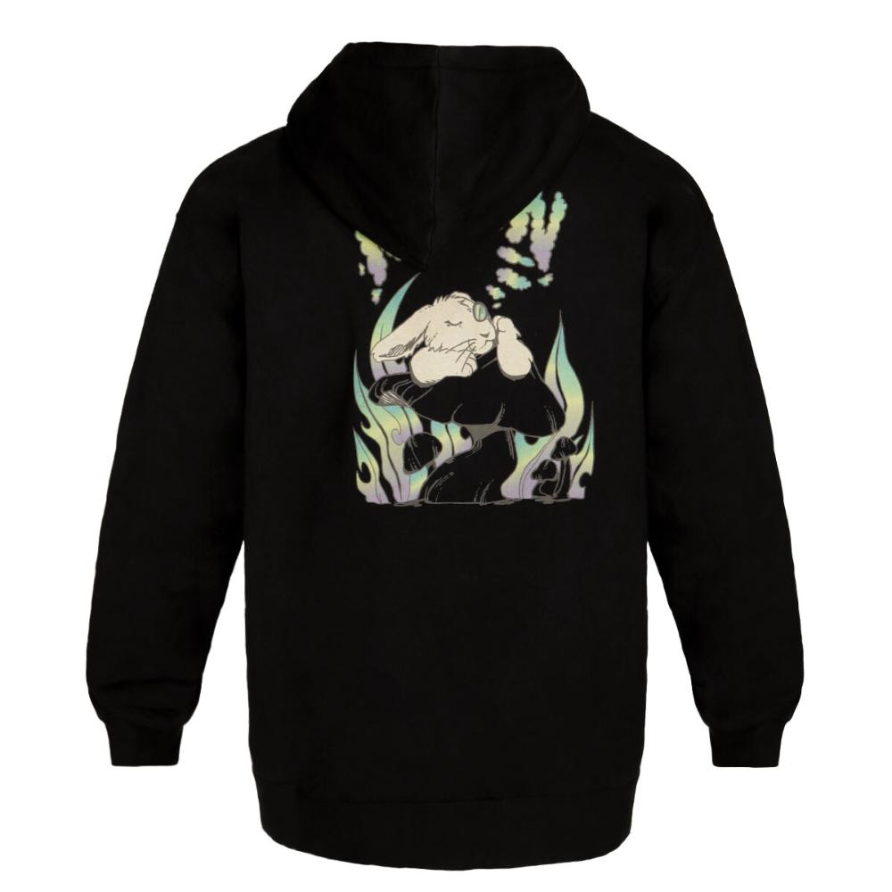 Polerón Men Hoodie Mystical Bunny Black