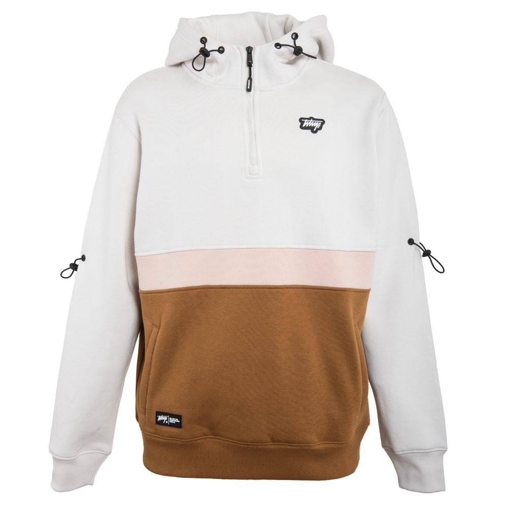 Poleron Men Block Half Zip Cream