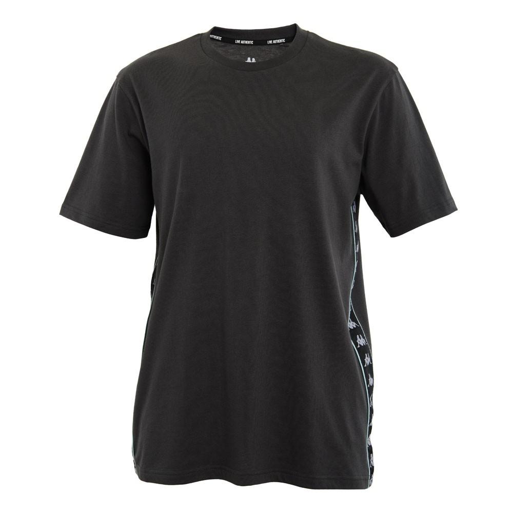 Polera Men Grey Logo Back Black
