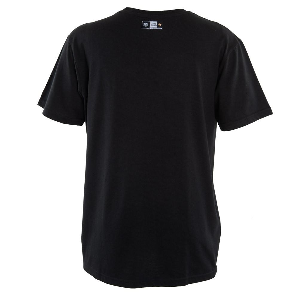 Polera Colo Colo Urbano "Escudo Plateado" Negra