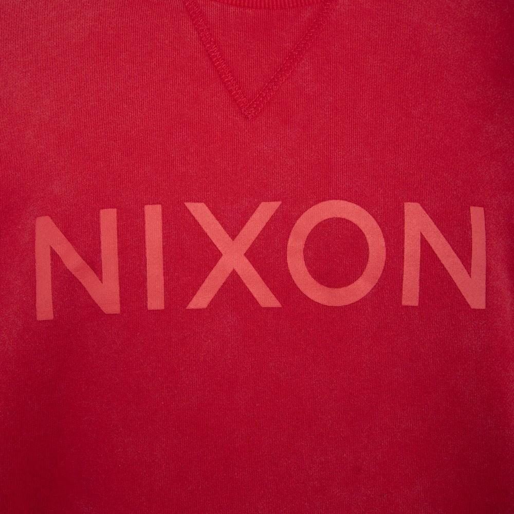 Poleron Men Crew Red Logo Front