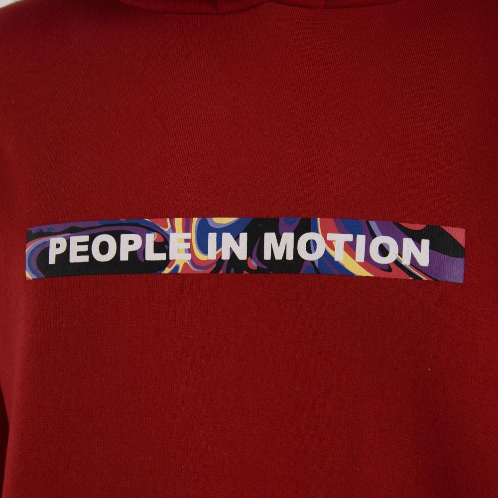 Poleron Men Hoodie People in motion Red