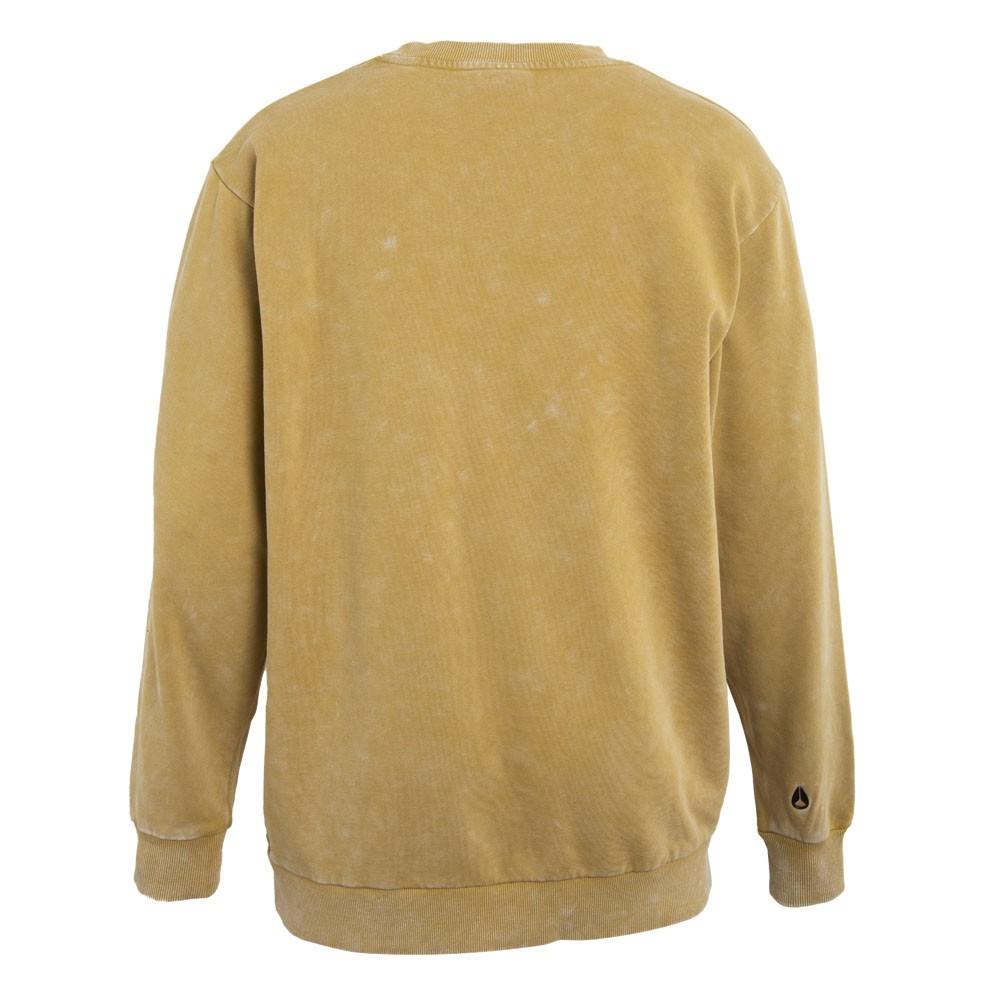 Poleron Men Crew Mustard Logo Front