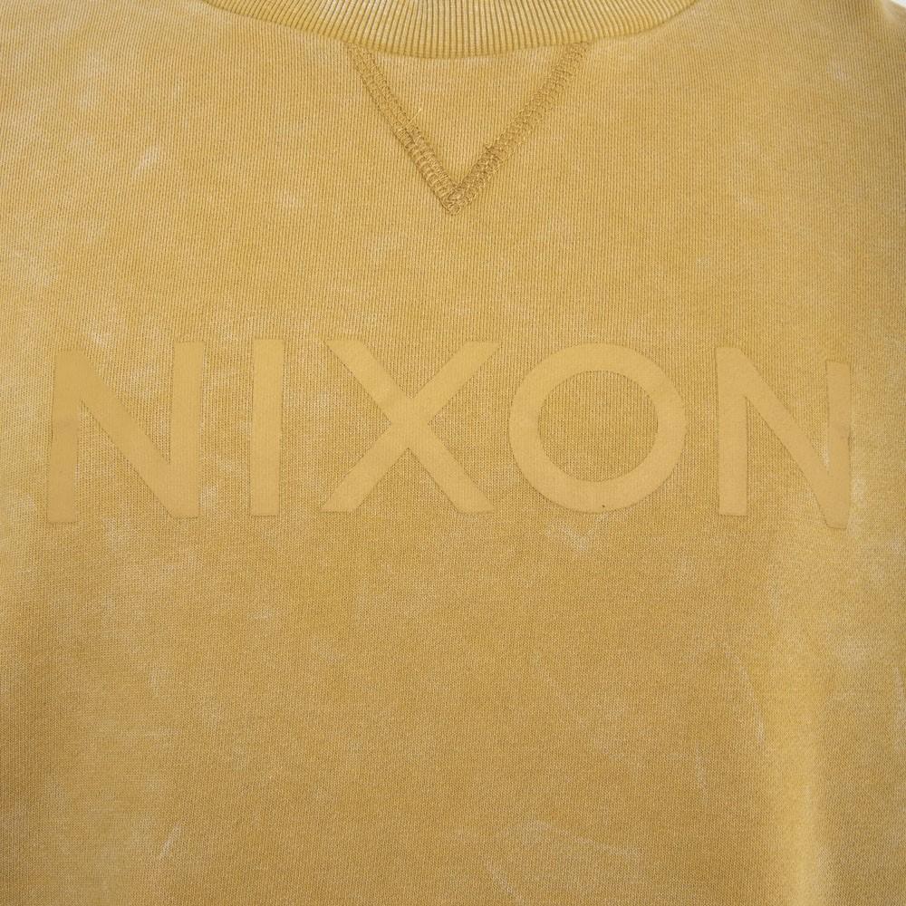 Poleron Men Crew Mustard Logo Front