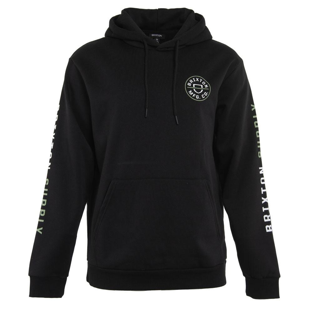 Poleron Men Hoodie Logo Black White Green